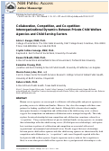 Cover page: Collaboration, competition, and co-opetition: Interorganizational dynamics between private child welfare agencies and child serving sectors