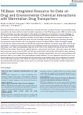 Cover page: TICBase: Integrated Resource for Data on Drug and Environmental Chemical Interactions with Mammalian Drug Transporters