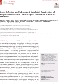 Cover page: Acute infection and subsequent subclinical reactivation of herpes simplex virus-2 after vaginal inoculation of rhesus macaques