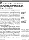 Cover page: The Implementation and Outcomes of a Nurse-Run Extracorporeal Membrane Oxygenation Program, a Retrospective Single-Center Study