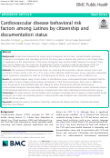 Cover page: Cardiovascular disease behavioral risk factors among Latinos by citizenship and documentation status