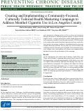 Cover page: Creating and Implementing a Community-Focused, Culturally Tailored Health Marketing Campaign to Address Menthol Cigarette Use in Los Angeles County