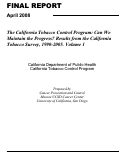 Cover page: The California Tobacco Control Program: Can We Maintain the Progress? Results from the California Tobacco Survey, 1990-2005.