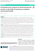 Cover page: Comprehensive analysis of retracted journal articles in the field of veterinary medicine and animal health