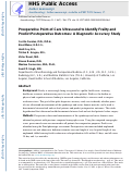 Cover page: Preoperative Point-of-Care Ultrasound to Identify Frailty and Predict Postoperative Outcomes: A Diagnostic Accuracy Study