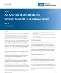 Cover page: An Analysis of Safe Routes to School Programs in Eastern Missouri