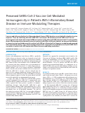 Cover page: Preserved SARS-CoV-2 Vaccine Cell-Mediated Immunogenicity in Patients With Inflammatory Bowel Disease on Immune-Modulating Therapies