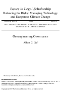 Cover page: Geoengineering Governance