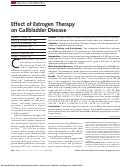 Cover page: Effect of Estrogen Therapy on Gallbladder Disease