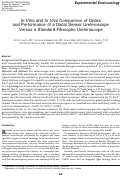 Cover page: In Vitro and In Vivo Comparison of Optics and Performance of a Distal Sensor Ureteroscope Versus a Standard Fiberoptic Ureteroscope