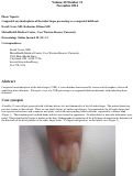 Cover page: Congenital onychodysplasia of the index finger presenting as a congenital bifid nail