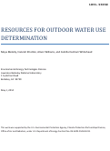 Cover page: RESOURCES FOR OUTDOOR WATER USE DETERMINATION