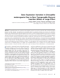 Cover page: Gene Expression Variation in Drosophila melanogaster Due to Rare Transposable Element Insertion Alleles of Large Effect