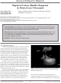 Cover page: Ruptured Urinary Bladder Diagnosed by Point-of-care Ultrasound