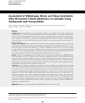 Cover page: Assessment of Withdrawal, Mood, and Sleep Inventories After Monitored 3-Week Abstinence in Cannabis-Using Adolescents and Young Adults