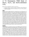 Cover page: A 17O paramagnetic NMR study of Sm2O3, Eu2O3, and Sm/Eu-substituted CeO2
