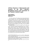 Cover page: All Four Quarters: A Retrospective and Analysis of the 2011 Collective Bargaining Process and Agreement in the National Football League