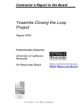 Cover page: Yosemite Closing the Loop Project