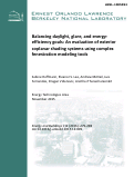 Cover page: Balancing daylight, glare, and energy-efficiency goals: An evaluation of exterior coplanar shading systems using complex fenestration modeling tools