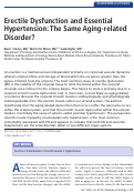 Cover page: Erectile Dysfunction and Essential Hypertension: The Same Aging-related Disorder?