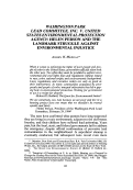 Cover page: <em>Washington Park Lead Committee, Inc. v. United States Environmental Protection Agency</em>: Helen Person and the Landmark Struggle against Environmental Injustice