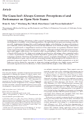 Cover page: The grass isn't always greener: perceptions of and performance on open-note exams.