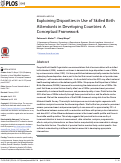 Cover page: Explaining Disparities in Use of Skilled Birth Attendants in Developing Countries: A Conceptual Framework