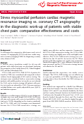Cover page: Stress myocardial perfusion cardiac magnetic resonance imaging vs. coronary CT angiography in the diagnostic work-up of patients with stable chest pain: comparative effectiveness and costs