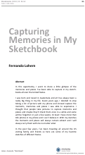 Cover page: Capturing Memories in My Sketchbook