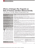 Cover page: Effects of Estrogen Plus Progestin on Risk of Fracture and Bone Mineral Density: The Women's Health Initiative Randomized Trial