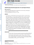 Cover page: CRISPR-based functional genomics for neurological disease