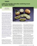 Cover page: California handlers describe marketing issues for organic kiwifruit