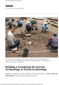 Cover page: Building a Foundation for Korean Archaeology as World Archaeology