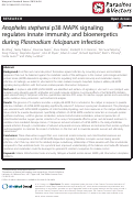 Cover page: Anopheles stephensi p38 MAPK signaling regulates innate immunity and bioenergetics during Plasmodium falciparum infection