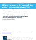 Cover page: Children, Income, and the Impact of Home Delivery on Household Shopping Trips