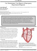 Cover page: Cor Triatriatum: Case Report of Emergency Department Diagnosis