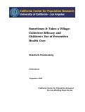 Cover page: Sometimes It Takes a Village: Collective Efficacy and Children's Use of Preventive Health Care