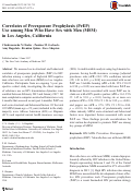 Cover page: Correlates of Preexposure Prophylaxis (PrEP) Use among Men Who Have Sex with Men (MSM) in Los Angeles, California