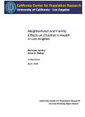 Cover page: Neighborhood and Family Effects on Children's Health in Los Angeles