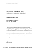 Cover page: Development of Bus Rapid Transit Performance Assessment Guide Tool