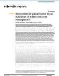 Cover page: Assessment of global hydro-social indicators in water resources management