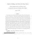 Cover page: Gender of Siblings and Choice of College Major