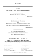 Cover page of Brief of Amici Curiae in United States v. Windsor and Hollingsworth v. Perry of Gary J. Gates
