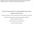 Cover page of The Effect of Social Stress and Trust on Cognition and Health in American Adults: A Replication and Extension Study