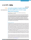 Cover page: A multi-predator trophic database for the California Current Large Marine Ecosystem