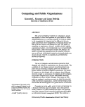 Cover page: Computing and Public Organizations