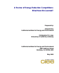 Cover page of A Review of Energy Reduction Competitions: What Have We Learned?