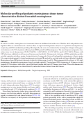 Cover page: Molecular profiling of pediatric meningiomas shows tumor characteristics distinct from adult meningiomas