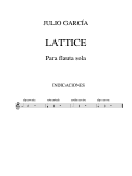 Cover page: Lattice