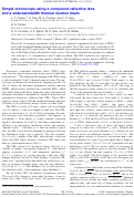 Cover page of Simple microscope using a compound refractive lens and a wide-bandwidth thermal neutron beam